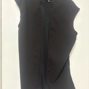 Zara Women's Black Sleeveless Top with sheer panels front side and back
